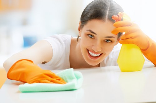Harold Wood carpet cleaners preparing safe carpet cleaning equipment